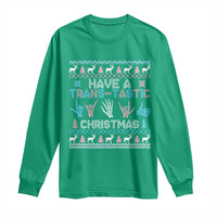 LGBTQ Trans Pride Long Sleeve Shirt Have A Trans Tastic Ugly Christmas Gift - Wonder Print Shop
