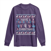 LGBTQ Trans Pride Long Sleeve Shirt Have A Trans Tastic Ugly Christmas Gift - Wonder Print Shop