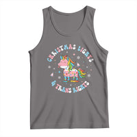 Christmas Lights And Trans Rights Tank Top Magical Unicorn Pride - Wonder Print Shop