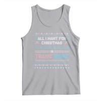 Trans Pride Ugly Xmas Tank Top All I Want For Christmas Is Trans Rights - Wonder Print Shop