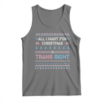 Trans Pride Ugly Xmas Tank Top All I Want For Christmas Is Trans Rights - Wonder Print Shop