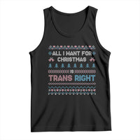 Trans Pride Ugly Xmas Tank Top All I Want For Christmas Is Trans Rights - Wonder Print Shop