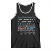 Trans Pride Ugly Xmas Tank Top All I Want For Christmas Is Trans Rights - Wonder Print Shop
