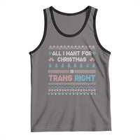 Trans Pride Ugly Xmas Tank Top All I Want For Christmas Is Trans Rights - Wonder Print Shop