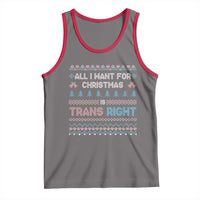 Trans Pride Ugly Xmas Tank Top All I Want For Christmas Is Trans Rights - Wonder Print Shop