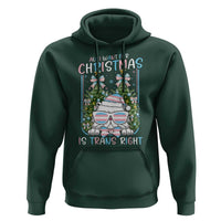 Funny Santa Cat Trans Pride Hoodie All I Want For Christmas Is Trans Rights - Wonder Print Shop