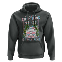 Funny Santa Cat Trans Pride Hoodie All I Want For Christmas Is Trans Rights - Wonder Print Shop