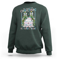 Funny Santa Cat Trans Pride Sweatshirt All I Want For Christmas Is Trans Rights - Wonder Print Shop
