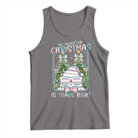 Funny Santa Cat Trans Pride Tank Top All I Want For Christmas Is Trans Rights - Wonder Print Shop