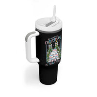 Funny Santa Cat Trans Pride Tumbler With Handle All I Want For Christmas Is Trans Rights - Wonder Print Shop