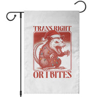 Funny Fierce Opossum Santa Garden Flag Trans Right Or I Bites Christmas Gift - Wonder Print Shop