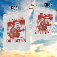 Funny Fierce Opossum Santa Garden Flag Trans Right Or I Bites Christmas Gift - Wonder Print Shop