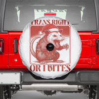 Funny Fierce Opossum Santa Spare Tire Cover Trans Right Or I Bites Christmas Gift - Wonder Print Shop