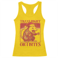 Funny Fierce Opossum Santa Racerback Tank Top Trans Right Or I Bites Christmas Gift - Wonder Print Shop
