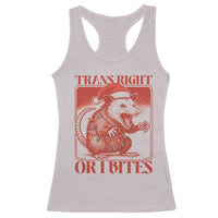Funny Fierce Opossum Santa Racerback Tank Top Trans Right Or I Bites Christmas Gift - Wonder Print Shop