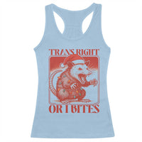 Funny Fierce Opossum Santa Racerback Tank Top Trans Right Or I Bites Christmas Gift - Wonder Print Shop