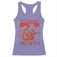 Funny Fierce Opossum Santa Racerback Tank Top Trans Right Or I Bites Christmas Gift - Wonder Print Shop