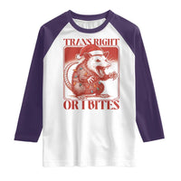 Funny Fierce Opossum Santa Raglan Shirt Trans Right Or I Bites Christmas Gift - Wonder Print Shop