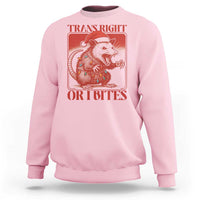 Funny Fierce Opossum Santa Sweatshirt Trans Right Or I Bites Christmas Gift - Wonder Print Shop