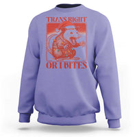 Funny Fierce Opossum Santa Sweatshirt Trans Right Or I Bites Christmas Gift - Wonder Print Shop