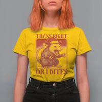Funny Fierce Opossum Santa T Shirt For Women Trans Right Or I Bites Christmas Gift - Wonder Print Shop