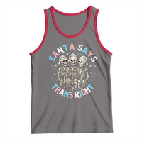 Funny Skeleton Santa Says Trans Right Tank Top Transgender Pride Gift - Wonder Print Shop