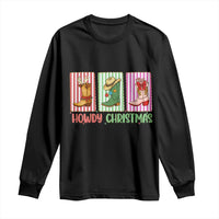 Howdy Christmas Cowboy Boots Western Pride Long Sleeve Shirt - Wonder Print Shop
