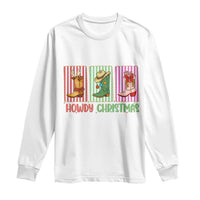 Howdy Christmas Cowboy Boots Western Pride Long Sleeve Shirt - Wonder Print Shop