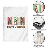 Howdy Christmas Garden Flag Funny Western Xmas Tree Rodeo Fan Gift - Wonder Print Shop