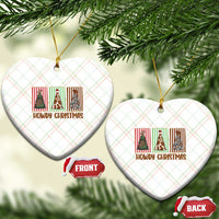 Howdy Christmas Ceramic Ornament Funny Western Xmas Tree Rodeo Fan Gift - Wonder Print Shop