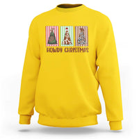 Howdy Christmas Sweatshirt Funny Western Xmas Tree Rodeo Fan Gift - Wonder Print Shop