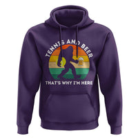 Funny Bigfoot Tennis Player Beer Lover Hoodie That Is Why I Am Here - Wonder Print Shop