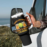 Tennis And Beer That Is Why I Am Here Tumbler With Handle Funny Tennis Player Gift - Wonder Print Shop