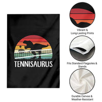 Funny Dinosaur Tennis Player Gift Garden Flag Tennisaurus - Wonder Print Shop