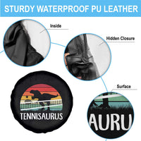Funny Dinosaur Tennis Player Gift Spare Tire Cover Tennisaurus - Wonder Print Shop