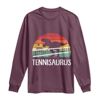 Funny Dinosaur Tennis Player Gift Long Sleeve Shirt Tennisaurus - Wonder Print Shop
