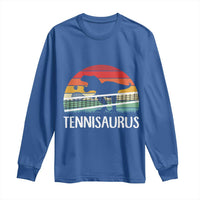 Funny Dinosaur Tennis Player Gift Long Sleeve Shirt Tennisaurus - Wonder Print Shop