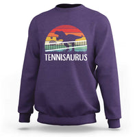 Funny Dinosaur Tennis Player Gift Sweatshirt Tennisaurus - Wonder Print Shop