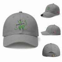 Funny Prehistoric Dinosaur Tennis Player Game Day Baseball Cap