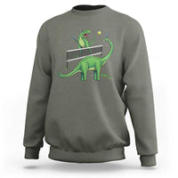 Funny Prehistoric Dinosaur Tennis Player Game Day Sweatshirt - Wonder Print Shop