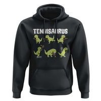 Funny Prehistoric Dinosaur Tennis Player Hoodie Gift For Tennis Fans - Wonder Print Shop