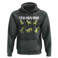 Funny Prehistoric Dinosaur Tennis Player Hoodie Gift For Tennis Fans - Wonder Print Shop