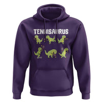 Funny Prehistoric Dinosaur Tennis Player Hoodie Gift For Tennis Fans - Wonder Print Shop