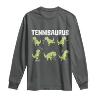 Funny Prehistoric Dinosaur Tennis Player Long Sleeve Shirt Gift For Tennis Fans - Wonder Print Shop