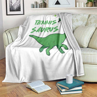 Funny Tennis Dinosaur Tennis Lover Throw Blanket Gift For Tennis Fans - Wonder Print Shop