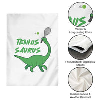 Funny Tennis Dinosaur Tennis Lover Garden Flag Gift For Tennis Fans - Wonder Print Shop