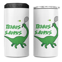 Funny Tennis Dinosaur Tennis Lover 4 in 1 Can Cooler Tumbler Gift For Tennis Fans - Wonder Print Shop