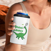 Funny Tennis Dinosaur Tennis Lover 4 in 1 Can Cooler Tumbler Gift For Tennis Fans - Wonder Print Shop