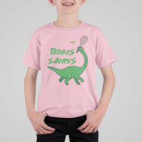 Funny Tennis Dinosaur Tennis Lover T Shirt For Kid Gift For Tennis Fans - Wonder Print Shop