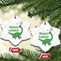 Funny Tennis Dinosaur Tennis Lover Ceramic Ornament Gift For Tennis Fans - Wonder Print Shop